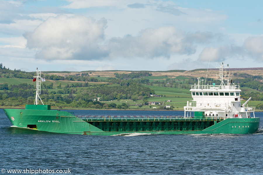Photograph of the vessel  Arklow Rival pictured passing Greenock on 21st May 2016
