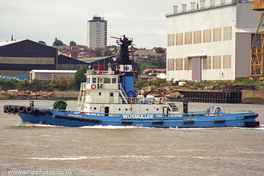 Photograph of the vessel  Ashgarth pictured on the River Mersey on 29th June 2002