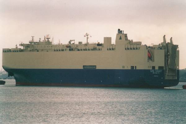 Photograph of the vessel  Asian Dynasty pictured departing Southampton on 14th January 2000