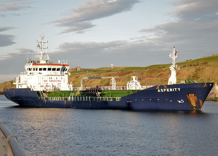 Photograph of the vessel  Asperity pictured arriving at Aberdeen on 6th May 2013