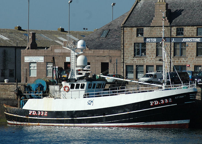 Photograph of the vessel fv Attain II pictured at Peterhead on 28th April 2011
