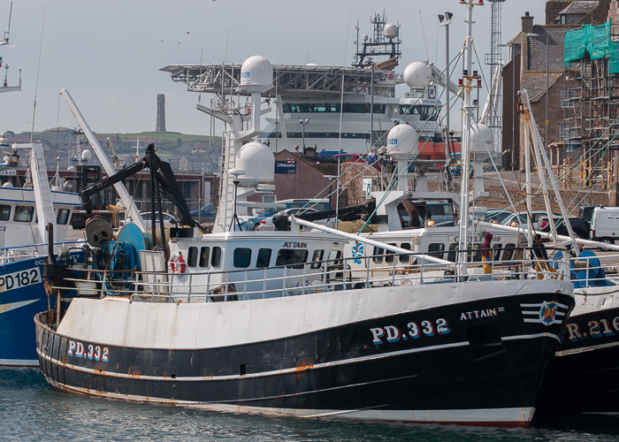 Photograph of the vessel fv Attain II pictured at Peterhead on 5th May 2014