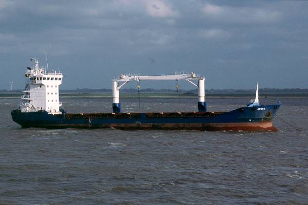 Photograph of the vessel  Audre pictured on River Elbe on 29th May 2001