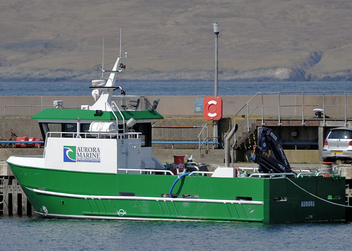 Photograph of the vessel  Aurora pictured at Symbister on 12th May 2013