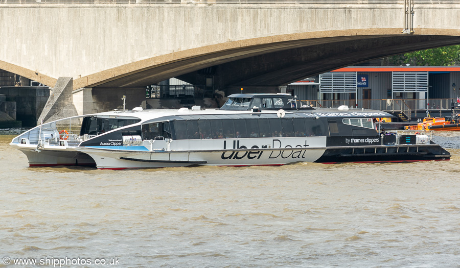 Photograph of the vessel  Aurora Clipper pictured in London on 6th July 2023