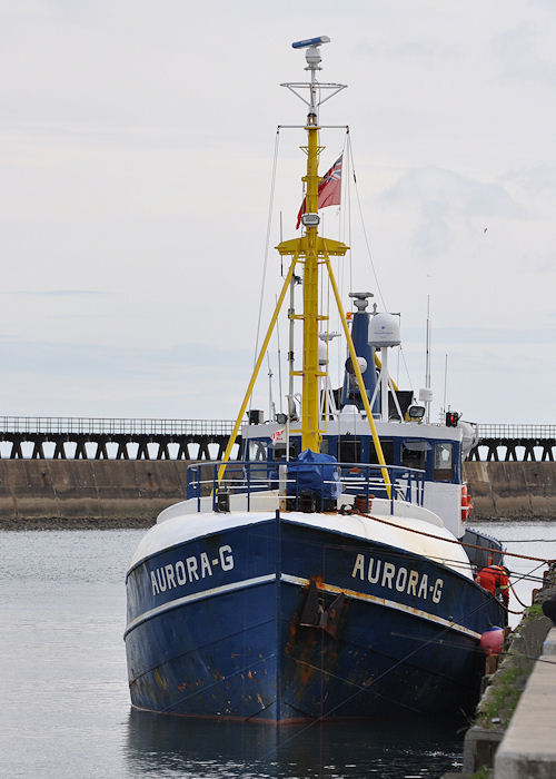 Photograph of the vessel  Aurora G pictured at Blyth on 21st August 2013