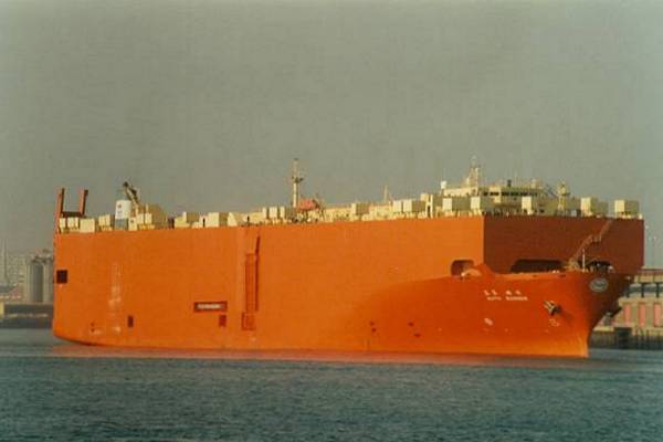 Photograph of the vessel  Auto Banner pictured departing Southampton on 29th September 1997