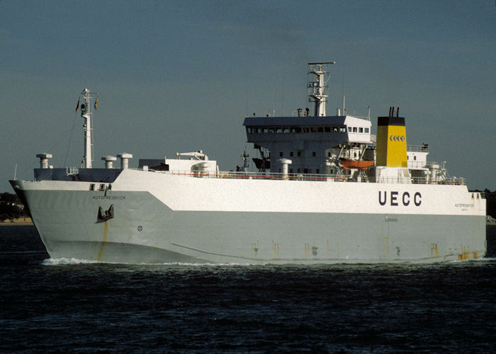 Photograph of the vessel  Autofreighter pictured arriving at Southampton on 29th October 1997