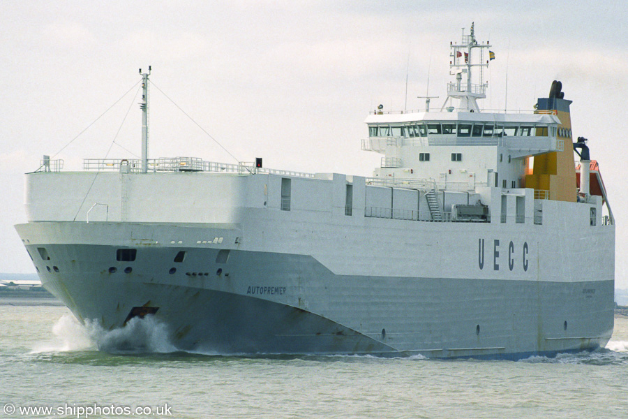 Photograph of the vessel  Autopremier pictured departing Sheerness on 16th August 2003
