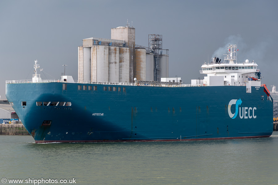 Photograph of the vessel  Autostar pictured departing Southampton on 26th April 2025
