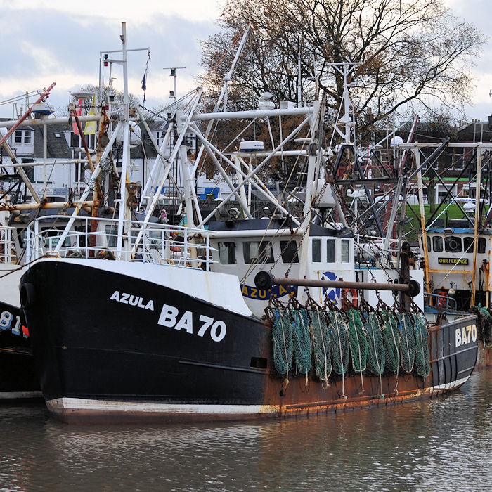 Photograph of the vessel fv Azula pictured at Kirkcudbright on 7th December 2013