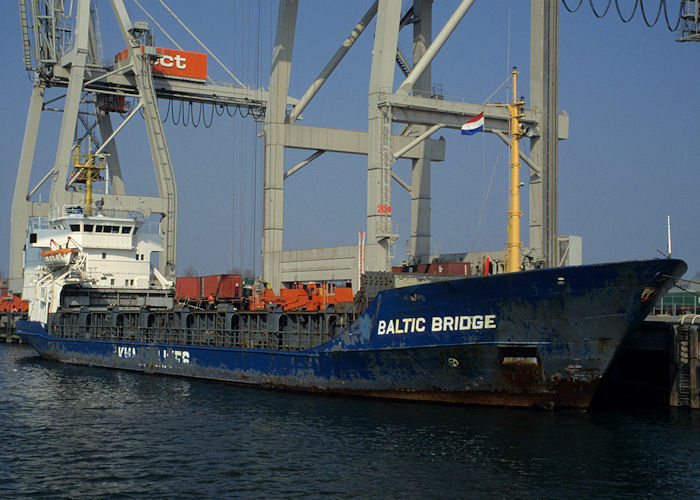 Photograph of the vessel  Baltic Bridge pictured in Prins Willem-Alexanderhaven, Rotterdam on 14th April 1996