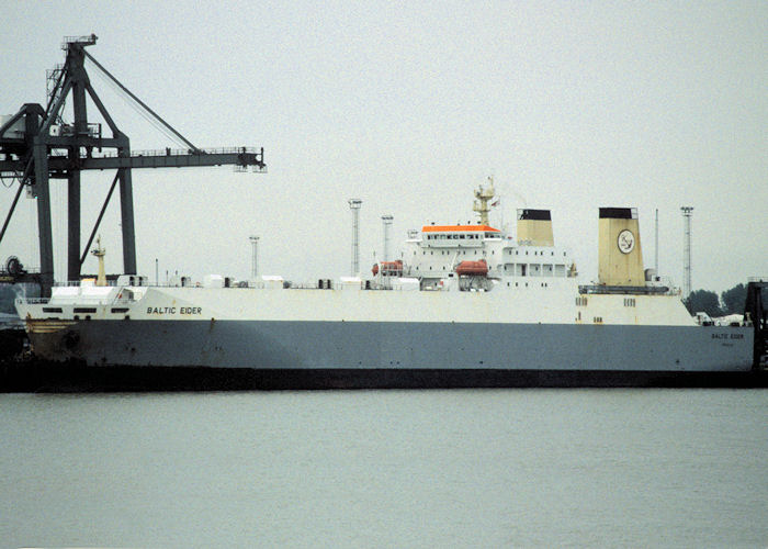 Photograph of the vessel  Baltic Eider pictured at Felixstowe on 26th May 1998