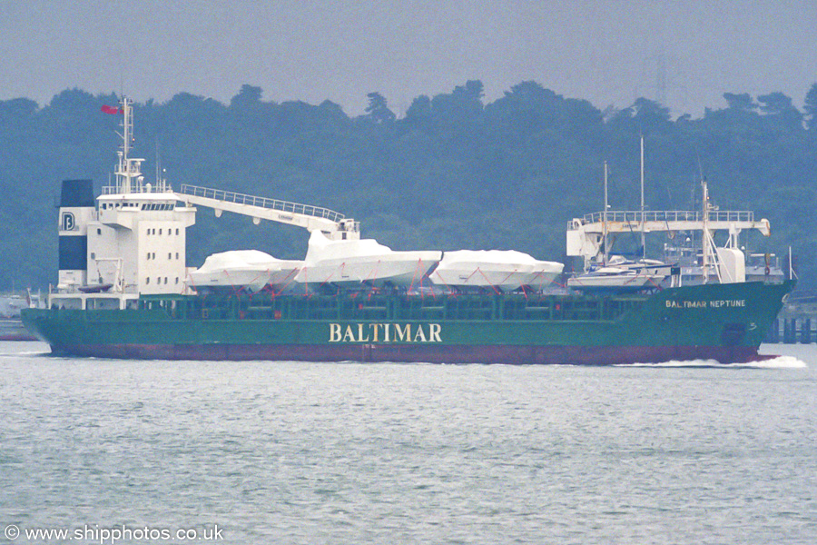 Photograph of the vessel  Baltimar Neptune pictured arriving at Southampton on 30th August 2002