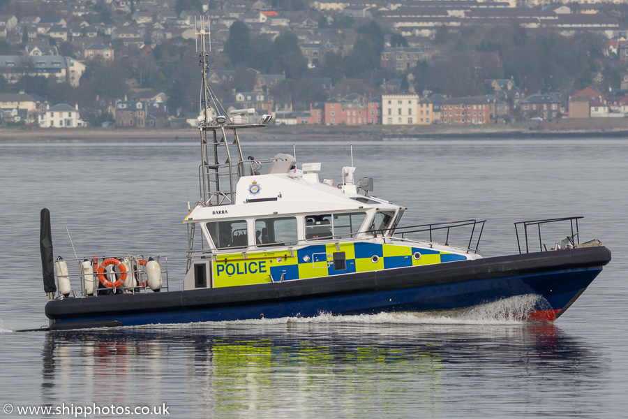 Photograph of the vessel  Barra pictured passing Greenock on 24th March 2017