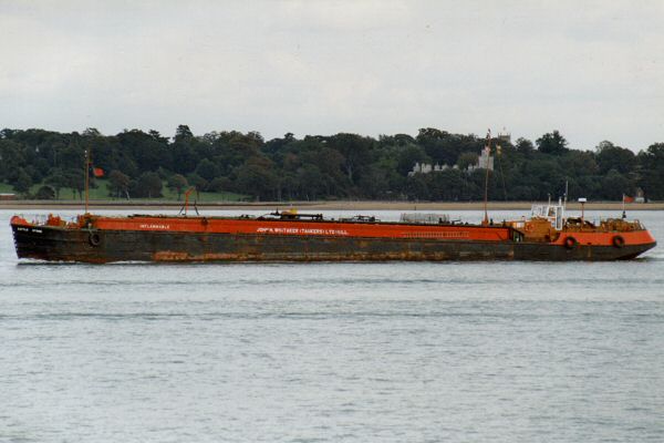 Photograph of the vessel  Battle Stone pictured arriving in Southampton on 5th September 1992