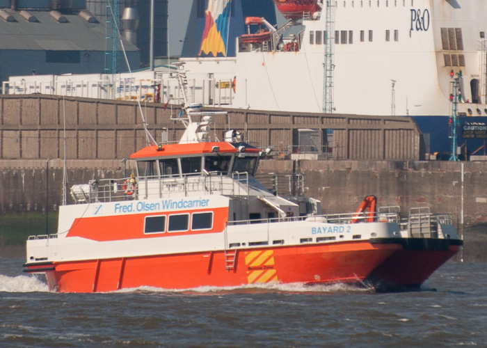 Photograph of the vessel  Bayard 2 pictured arriving at Liverpool on 31st May 2014