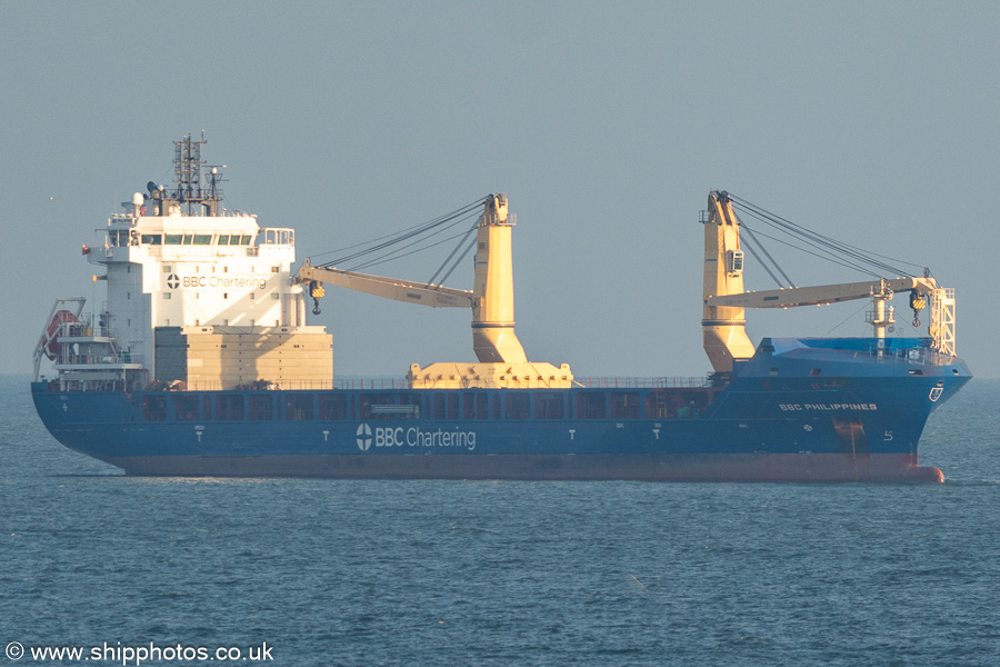 Photograph of the vessel  BBC Philippines pictured at anchor off Tynemouth on 1st February 2025