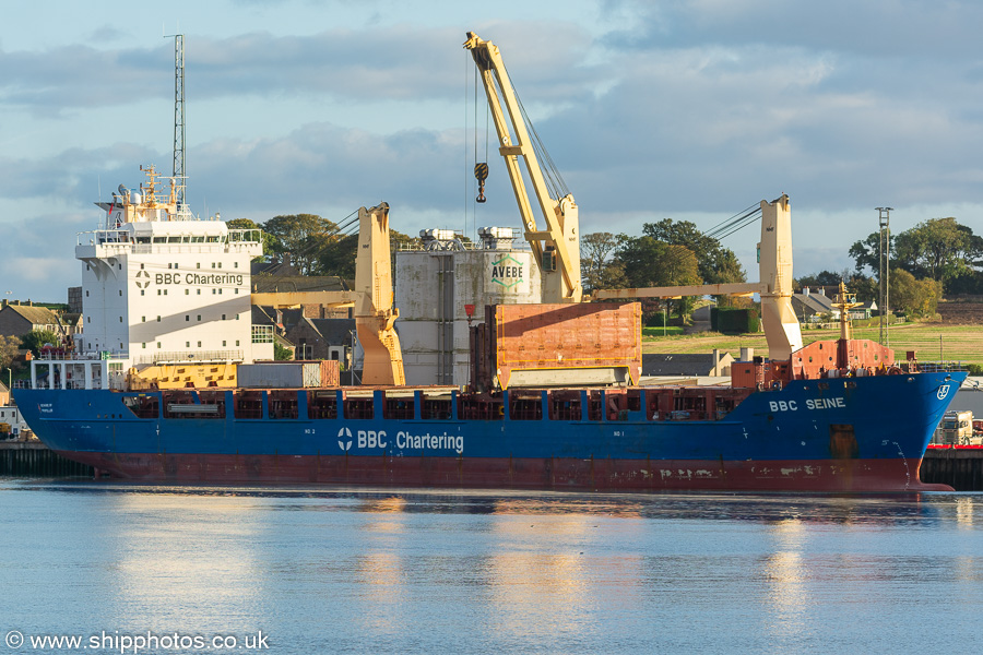 Photograph of the vessel  BBC Seine pictured at Montrose on 15th October 2021