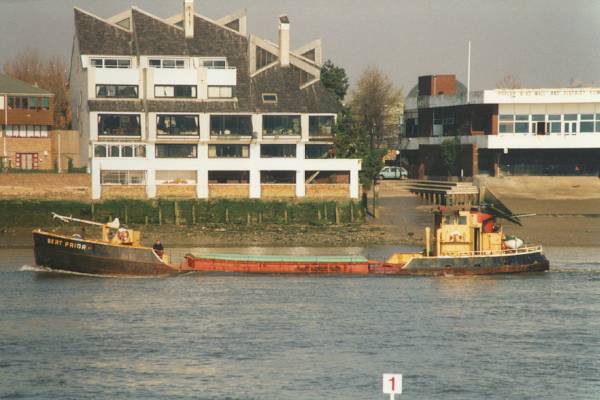 Photograph of the vessel  Bert Prior pictured passing Greenwich on 13th February 1998