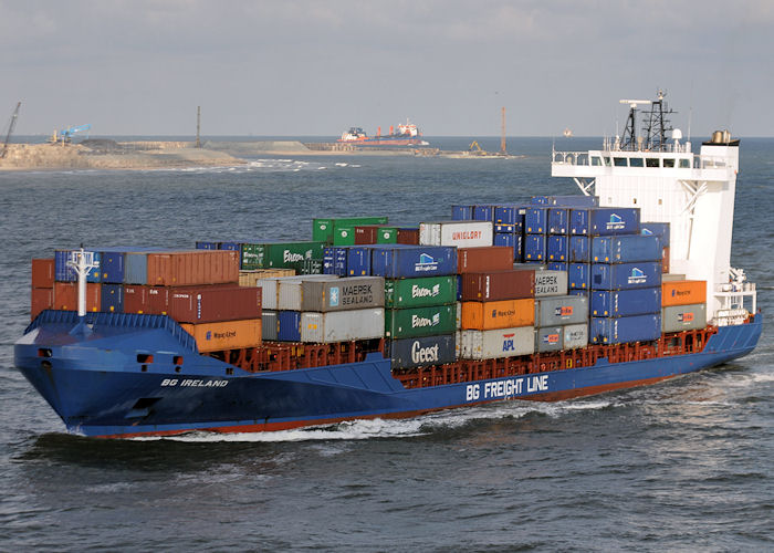 Photograph of the vessel  BG Ireland pictured approaching Europoort on 24th June 2011