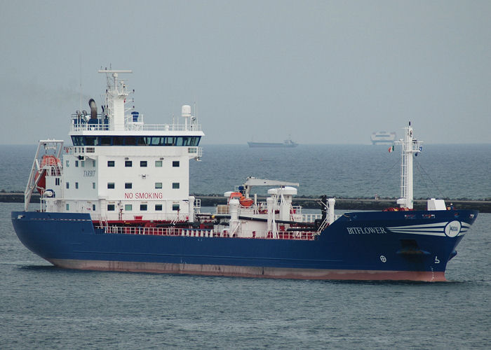 Photograph of the vessel  Bitflower pictured arriving in Dublin on 15th June 2006