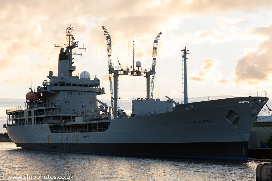 Photograph of the vessel RFA Black Rover pictured in the West Float, Birkenhead on 24th June 2016