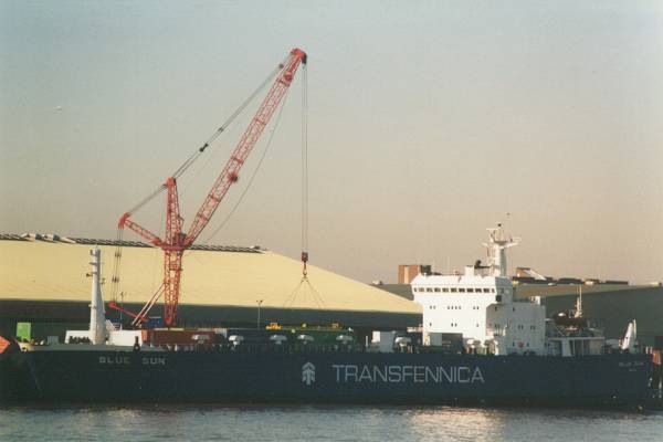 Photograph of the vessel  Blue Sun pictured at Convoy's Wharf, Deptford on 5th February 1998