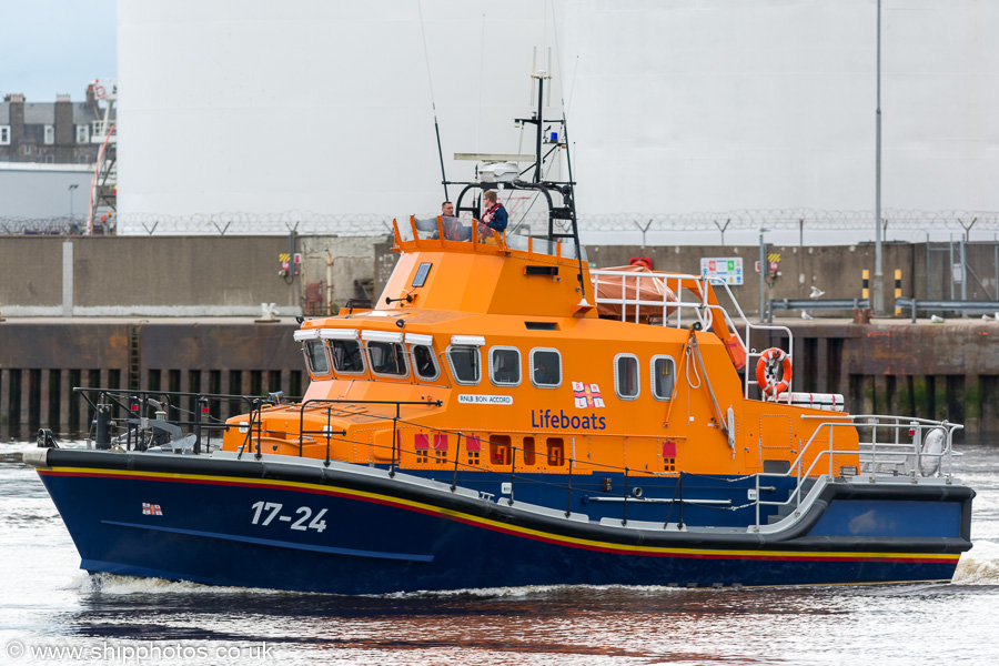 RNLB Bon Accord pictured departing Aberdeen on 27th May 2019