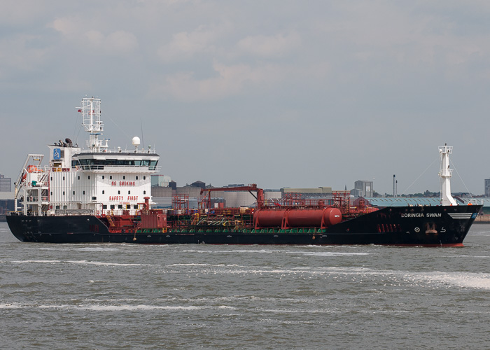 Photograph of the vessel  Boringia Swan pictured arriving at Birkenhead on 1st June 2014