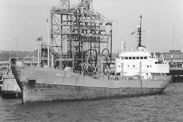 Photograph of the vessel  Borkum Lady pictured at Fawley on 16th May 1992