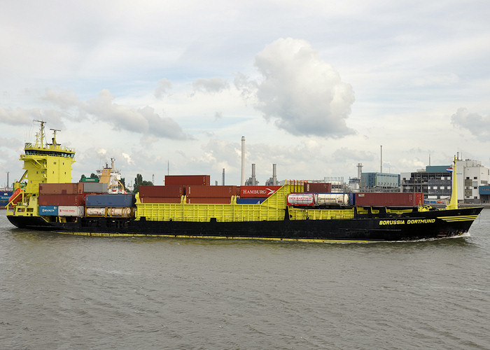 Photograph of the vessel  Borussia Dortmund pictured passing Vlaardingen on 23rd June 2012