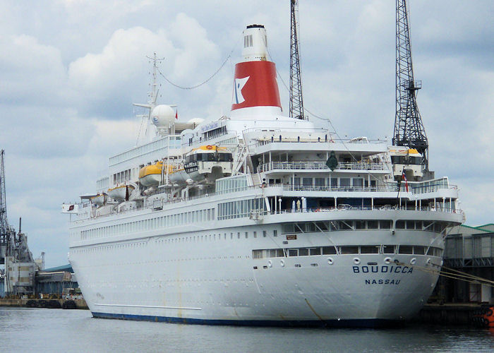 Photograph of the vessel  Boudicca pictured in Southampton on 15th June 2008