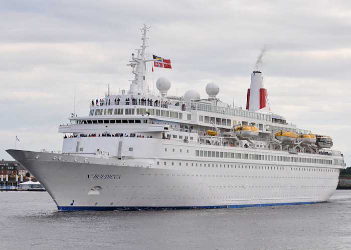Photograph of the vessel  Boudicca pictured departing North Shields on 26th August 2012