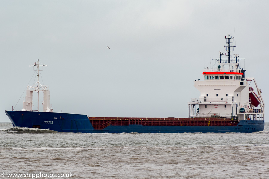 Photograph of the vessel  Bouga pictured on the River Mersey on 20th June 2015