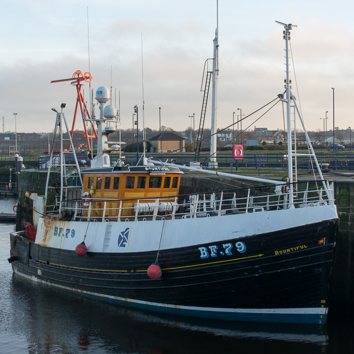 Photograph of the vessel fv Bountiful pictured at Royal Quays, North Shields on 29th December 2014