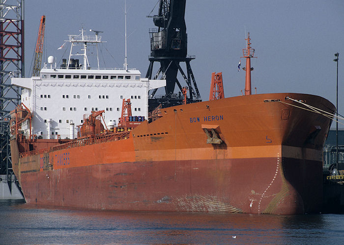 Photograph of the vessel  Bow Heron pictured in Botlek, Rotterdam on 27th September 1992