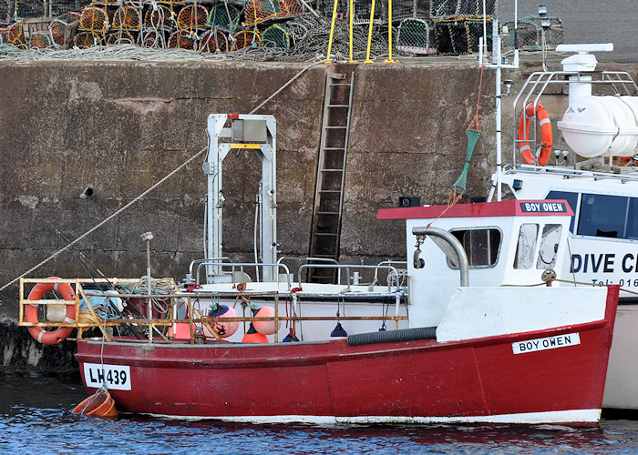Photograph of the vessel fv Boy Owen pictured at Dunbar on 18th September 2012