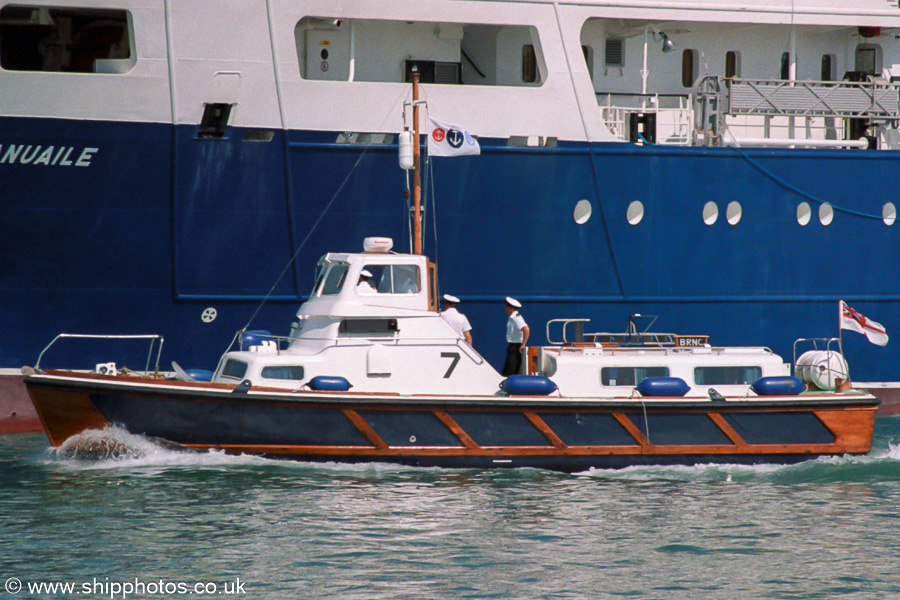 Photograph of the vessel  BRNC 7 pictured at the International Festival of the Sea, Portsmouth Naval Base on 24th August 2001