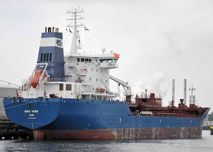 Photograph of the vessel  Bro Nibe pictured in Botlek, Rotterdam on 26th June 2011