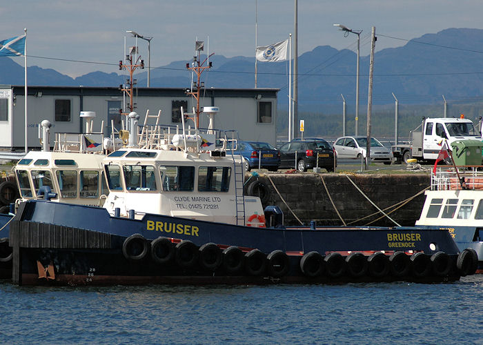 Photograph of the vessel  Bruiser pictured in Victoria Harbour, Greenock on 7th May 2010