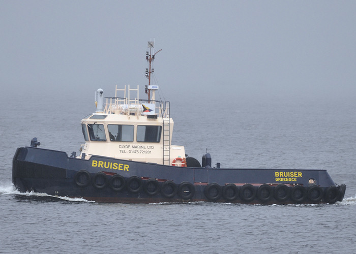 Photograph of the vessel  Bruiser pictured passing Greenock on 23rd September 2011