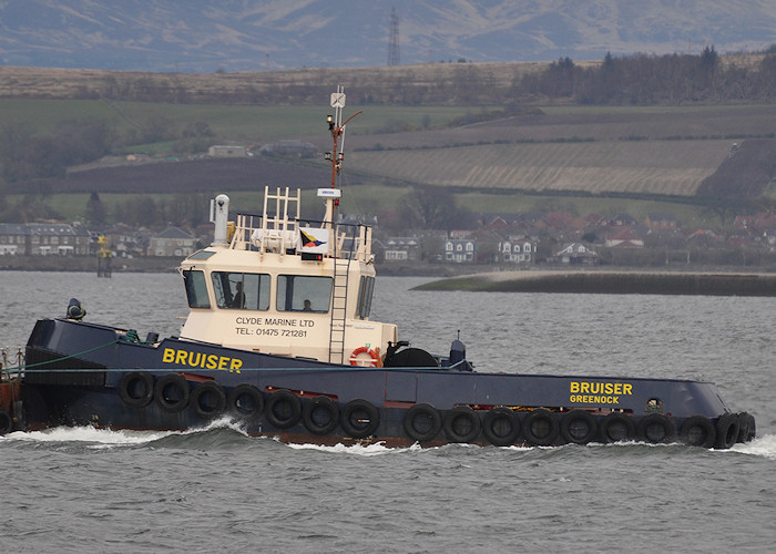 Photograph of the vessel  Bruiser pictured passing Greenock on 6th April 2012