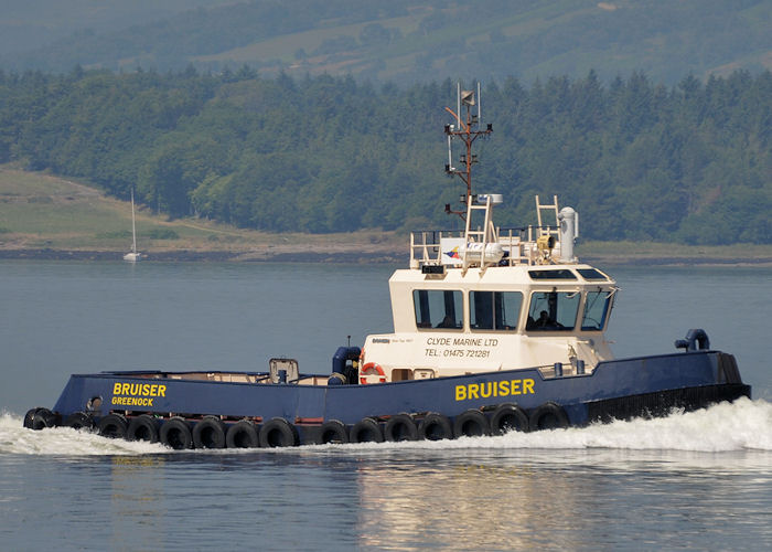 Photograph of the vessel  Bruiser pictured approaching Greenock on 20th July 2013
