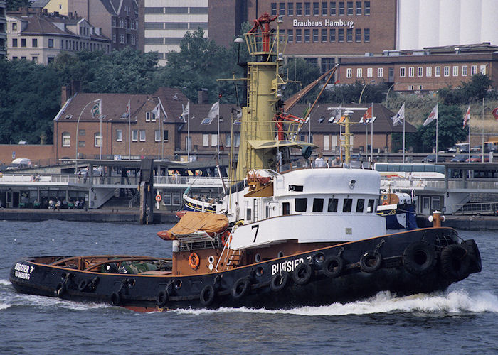 Photograph of the vessel  Bugsier 7 pictured in Hamburg on 23rd August 1995