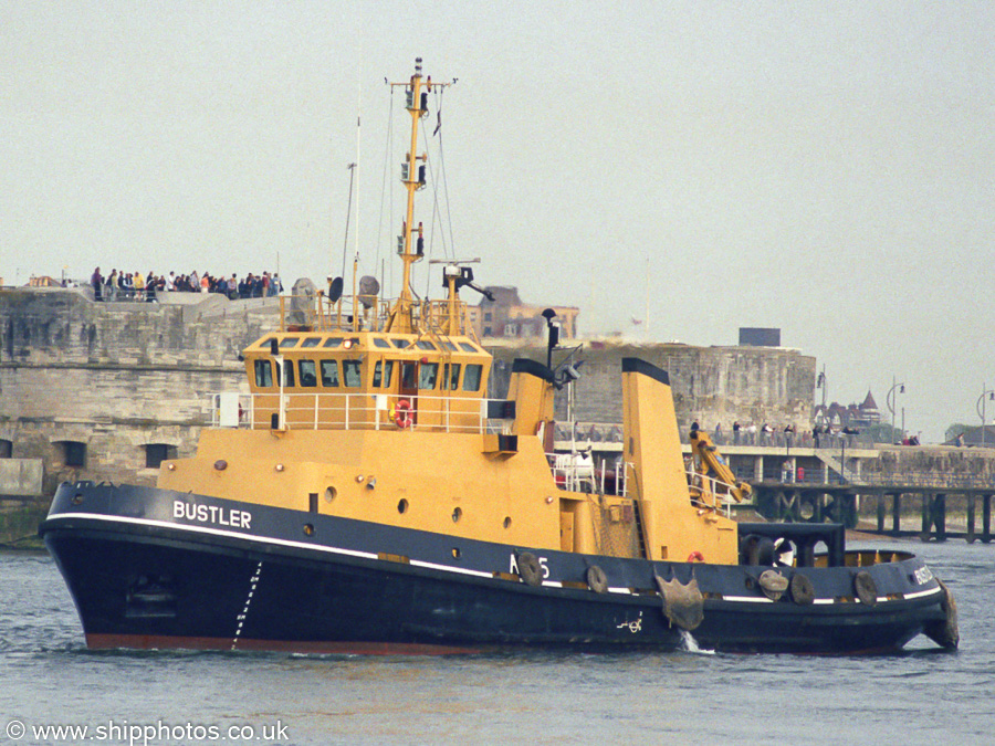 RMAS Bustler pictured in Portsmouth Harbour on 4th May 2003