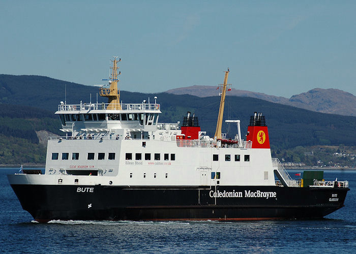 Photograph of the vessel  Bute pictured departing Wemyss Bay on 8th May 2010
