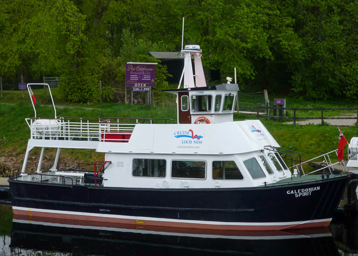Photograph of the vessel  Caledonian Spirit pictured at Fort Augustus on 11th May 2014