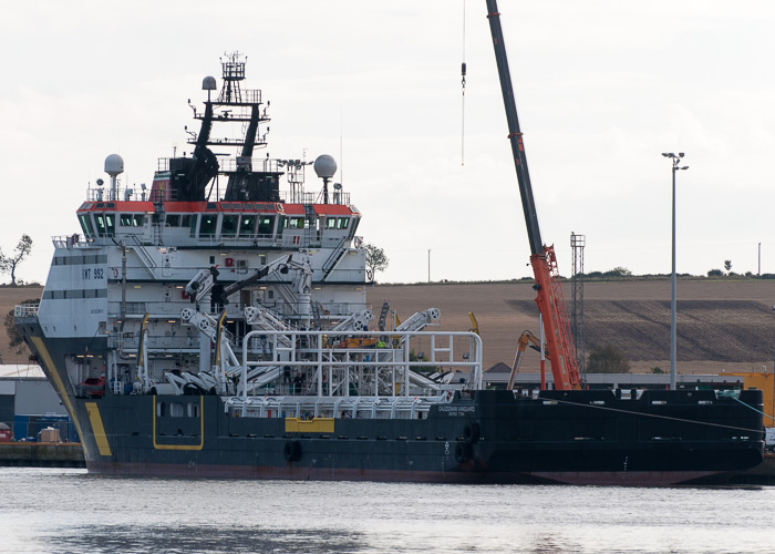 Photograph of the vessel  Caledonian Vanguard pictured at Montrose on 10th October 2014