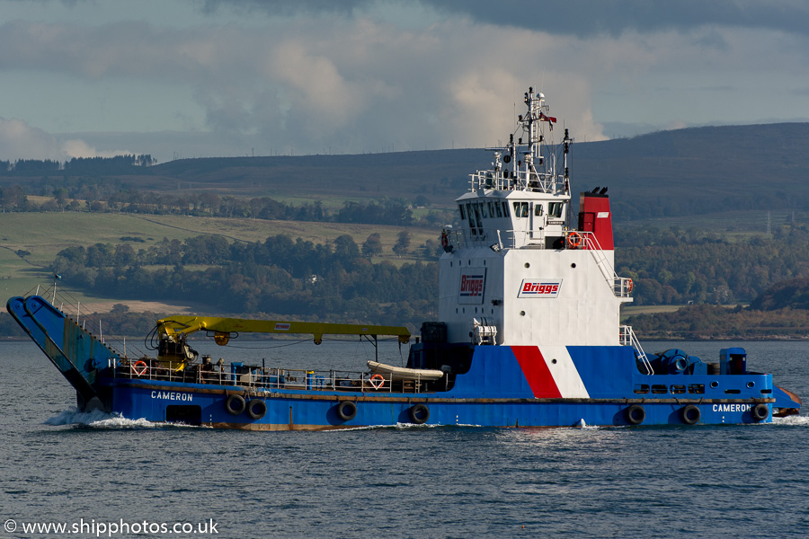 Photograph of the vessel  Cameron pictured passing Greenock on 18th October 2015